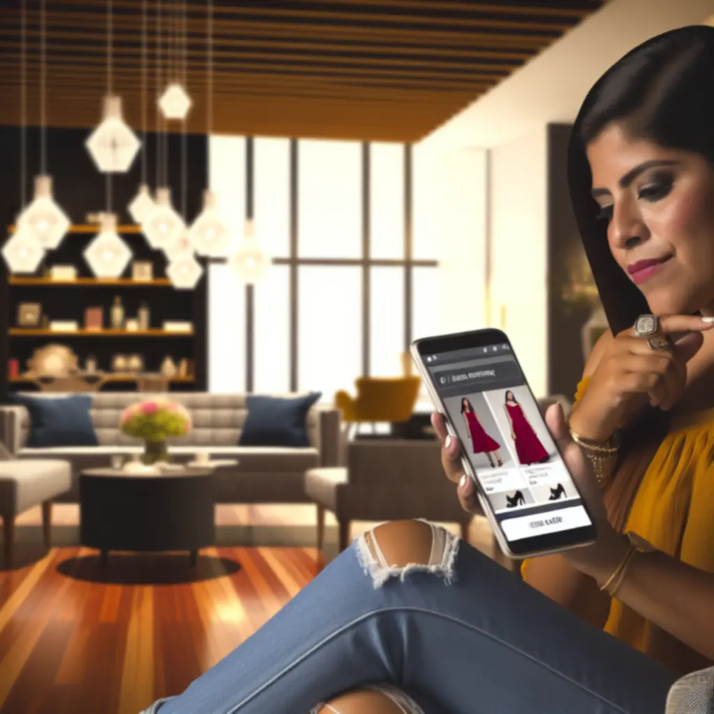 Zakupy mobilne LadyModeo na smartfonie